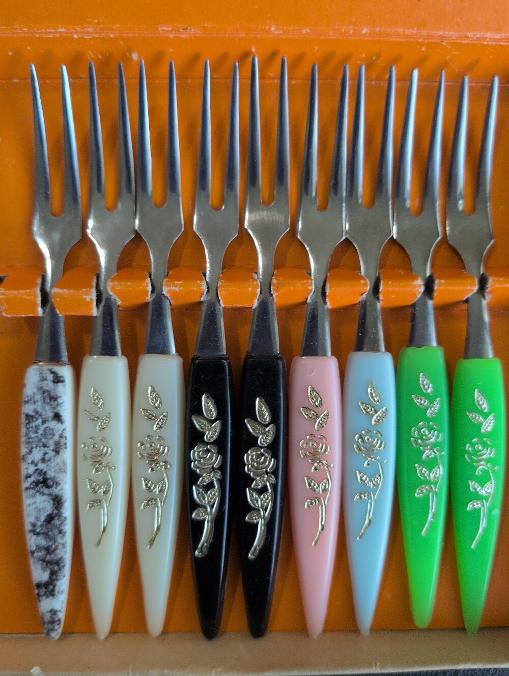 Mini Forks Stainless Steel Set in Mixed Colors